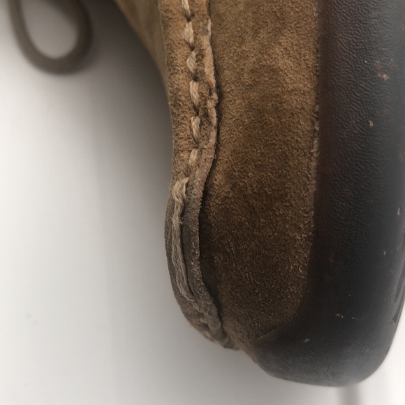 Ugg Australia ankle boots leather upper and rubber soles in khaki camel color - Picture 10 of 11